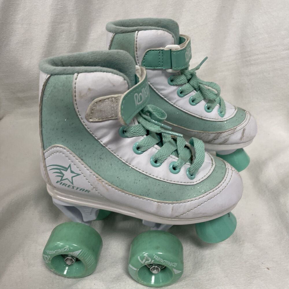 Girls Junior Size 12 ROLLER DERBY FIRESTAR ROLLER SKATES 4 Wheels