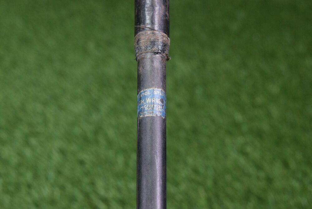 VINTAGE WRIGHT FANCY FACE PERSIMMON WOODS, DRIVER + BRASSIE