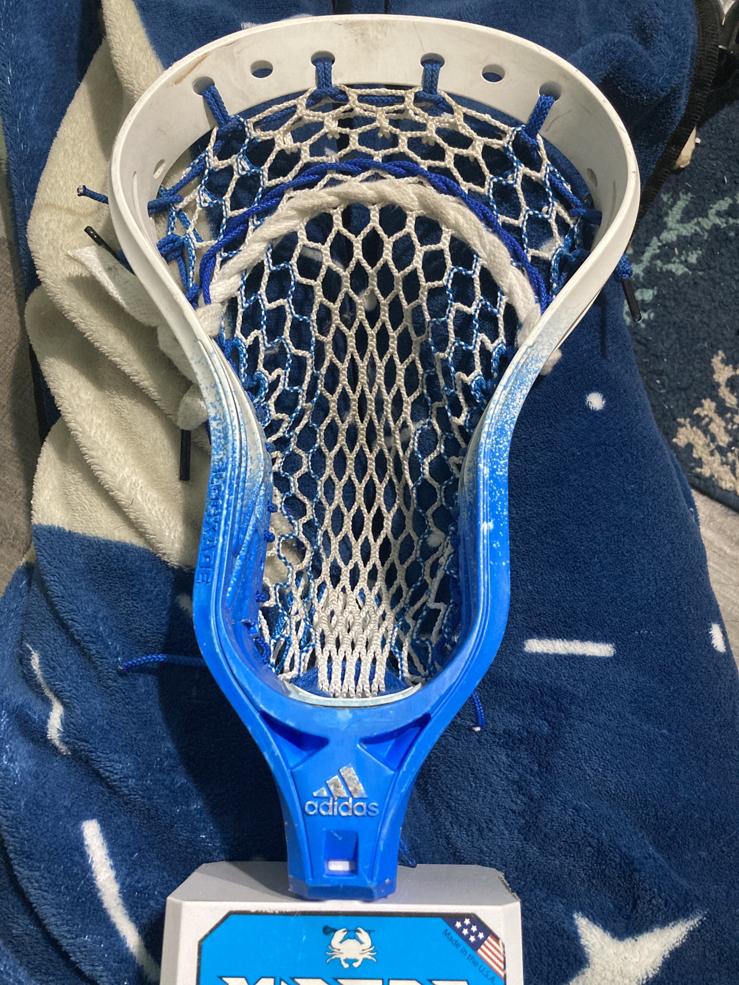 Cracked Custom Adidas Blockade Lacrosse Head SidelineSwap