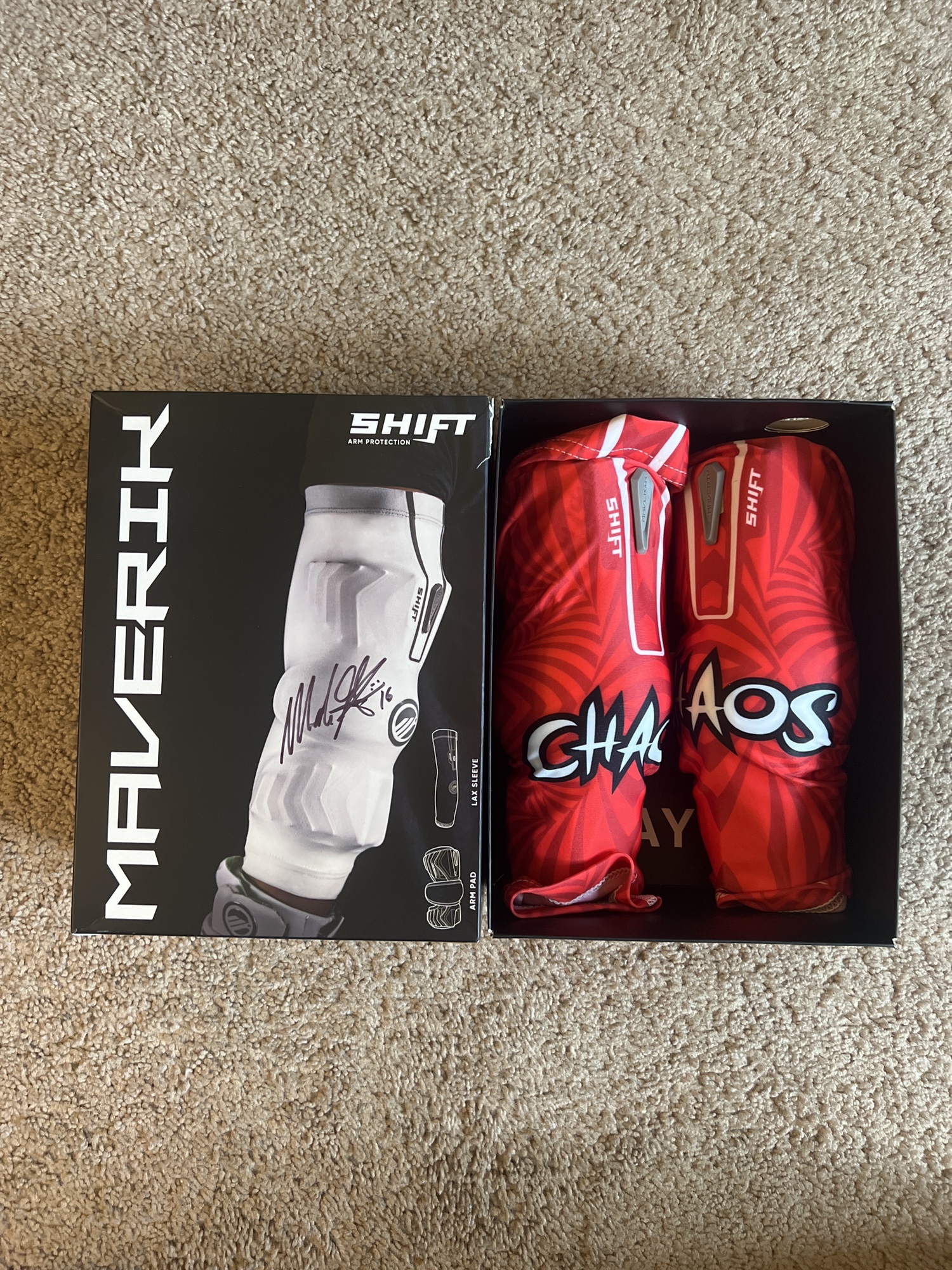 PLL Chaos Mark Glicini Maverik Shift Lacrosse Pads Autograhped SidelineSwap