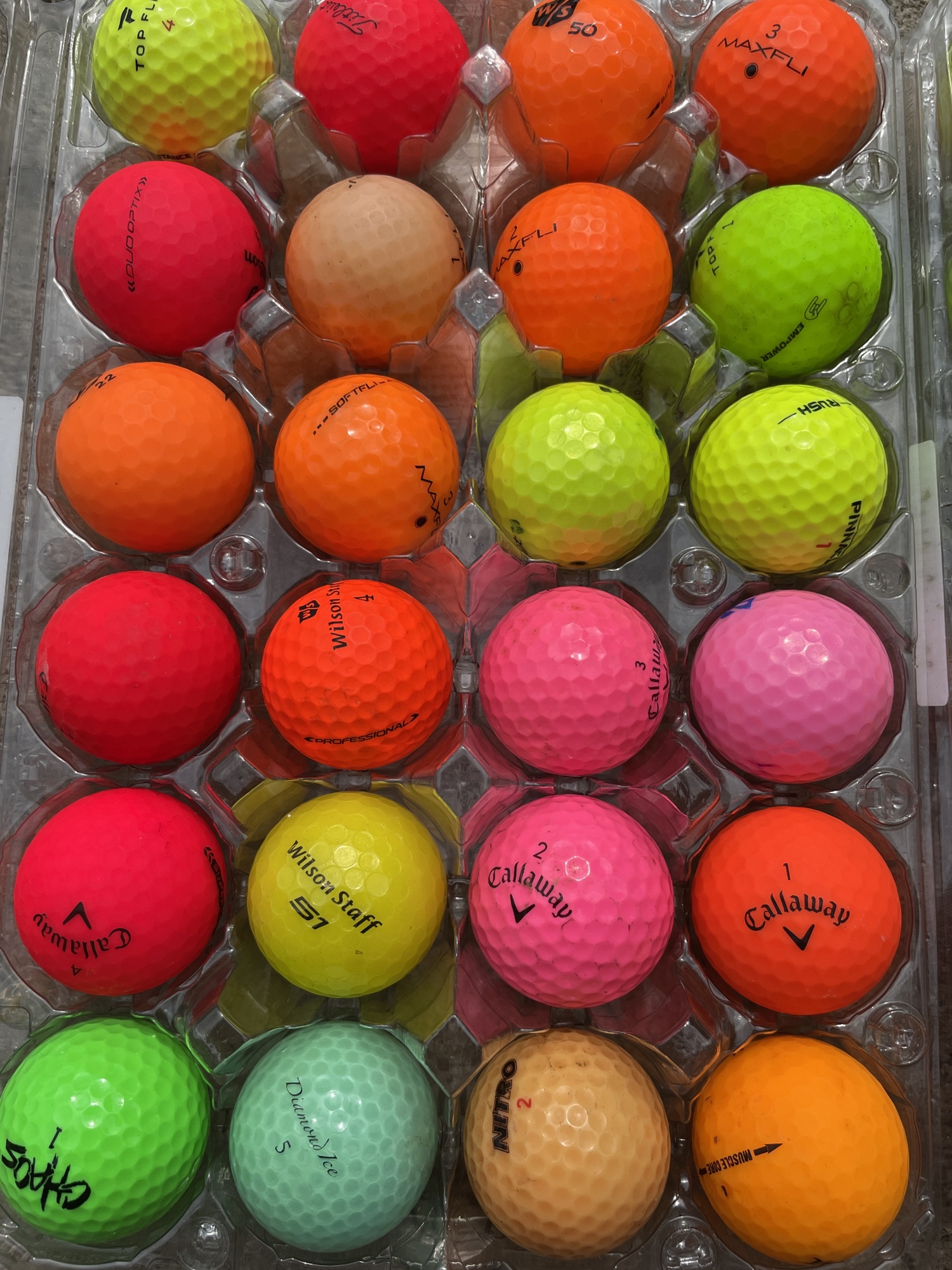 72 Used colored golf balls SidelineSwap