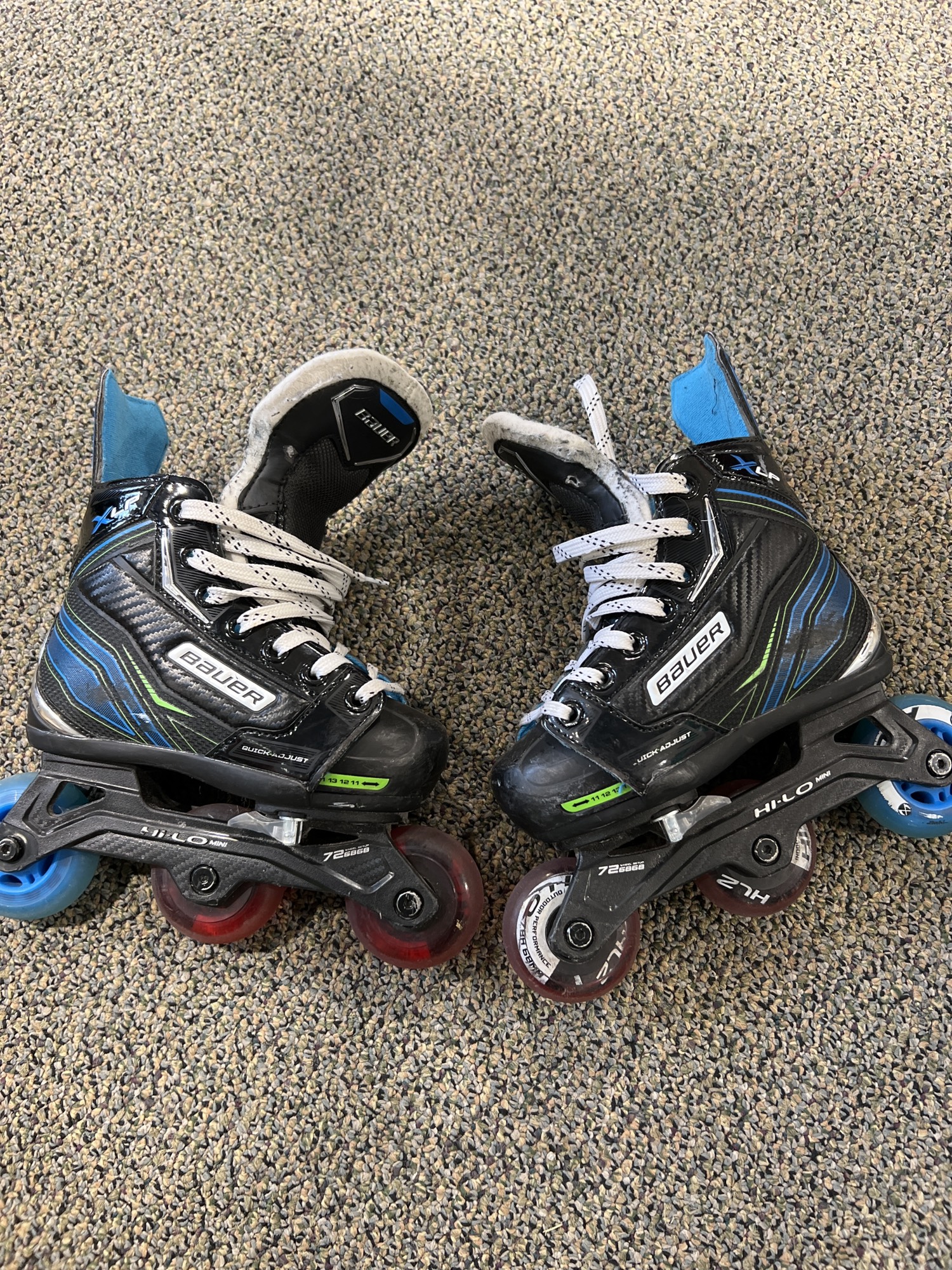 Used Bauer XLP Adjustable Inline Skates 11y1 D&R (Regular) SidelineSwap