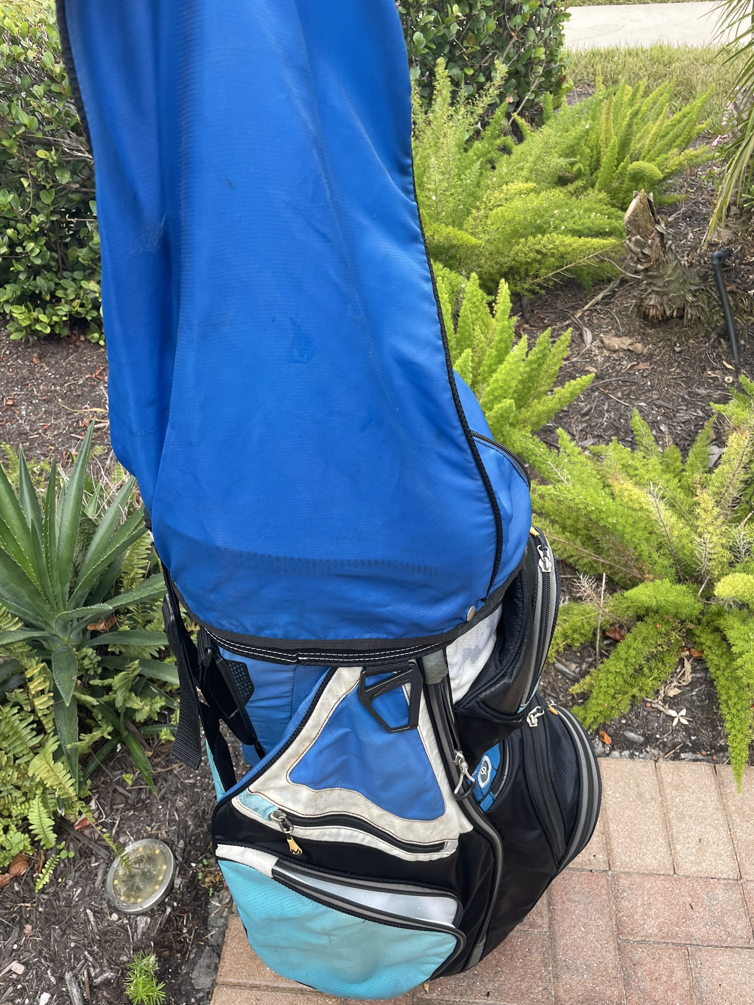 Sun mountain golf cart bag 14 way with rain cover , shoulder strap