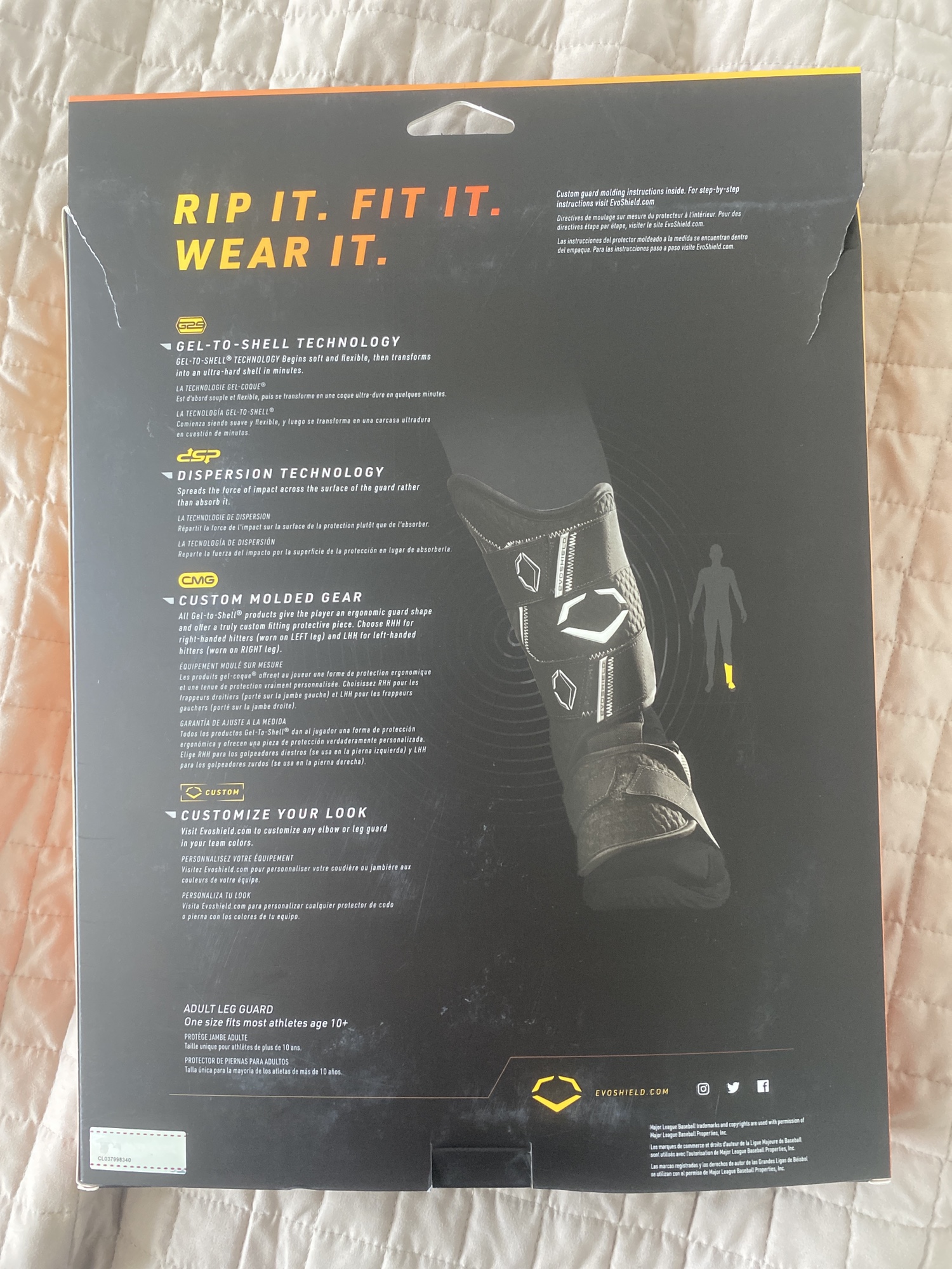 Evoshield leg guard adult red SidelineSwap