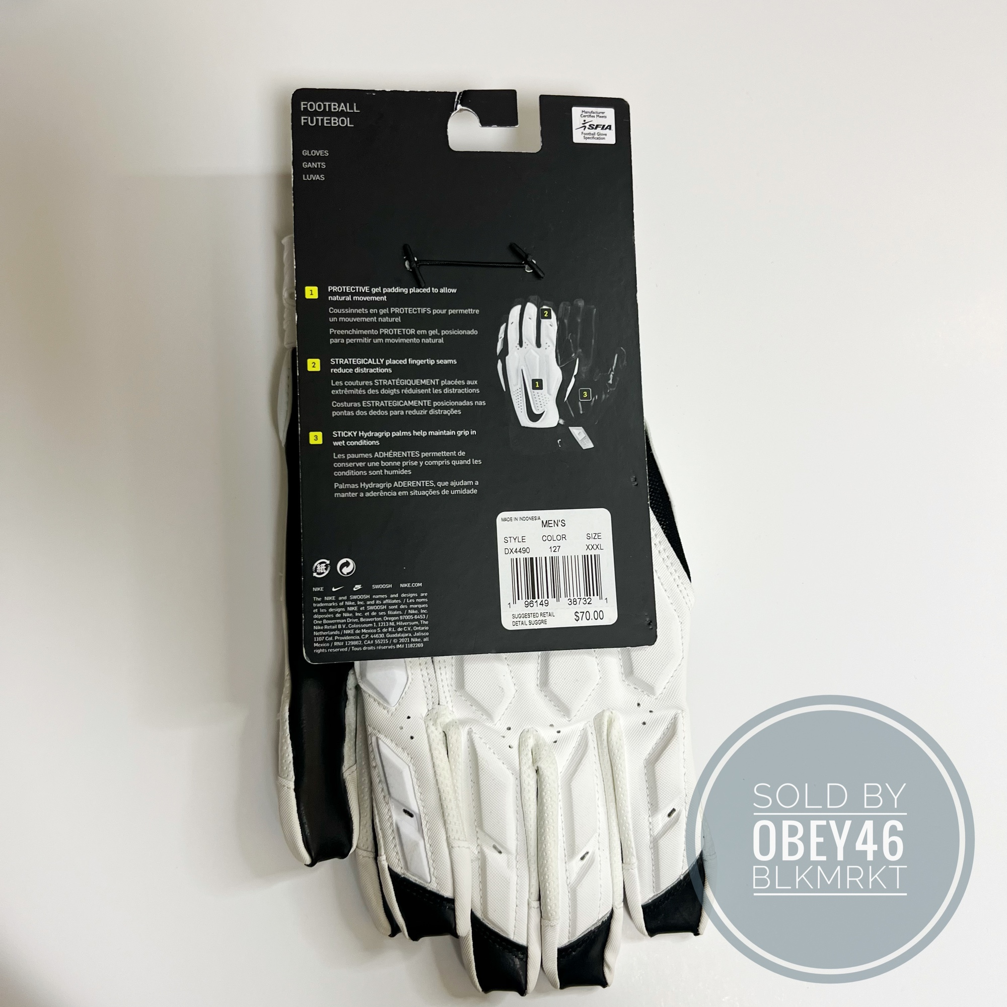 3xl lineman football gloves