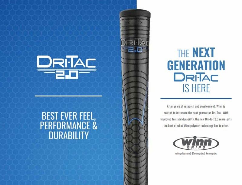 The Next Generation Winn Dri-Tac 2.0 Jet Black Oversize Golf Grip 72DT ...