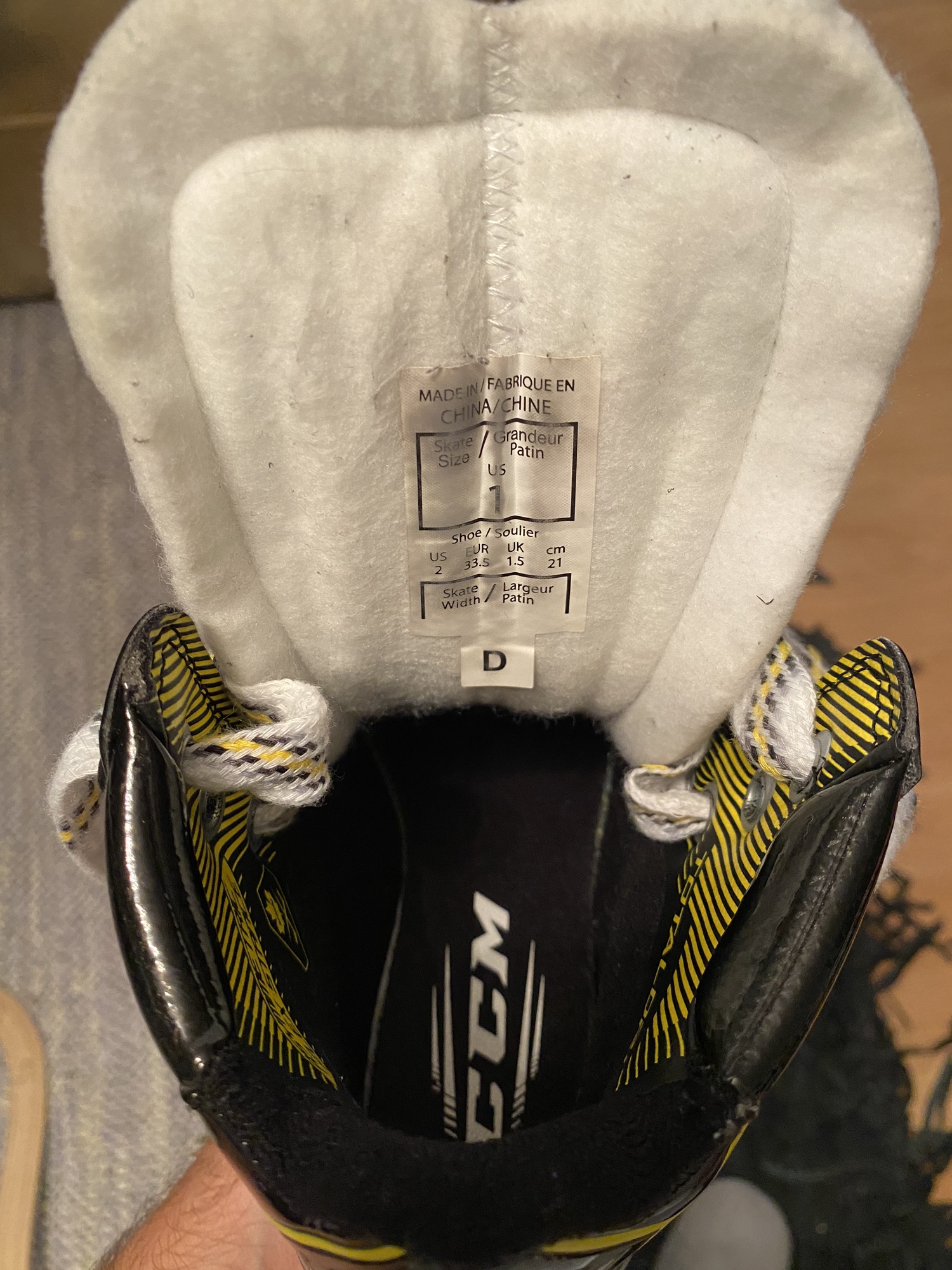 Used CCM Super Tacks 9380 Ice Hockey Goalie Skates Junior SidelineSwap