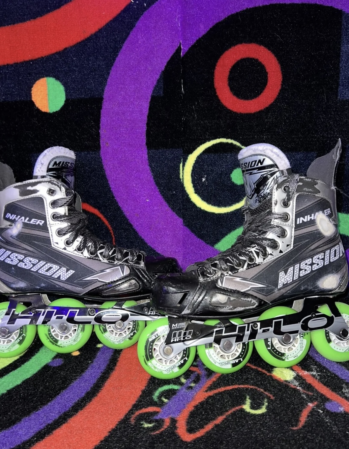 Used Mission Wide Width Size 7 Inhaler NLS5 Inline Skates SidelineSwap