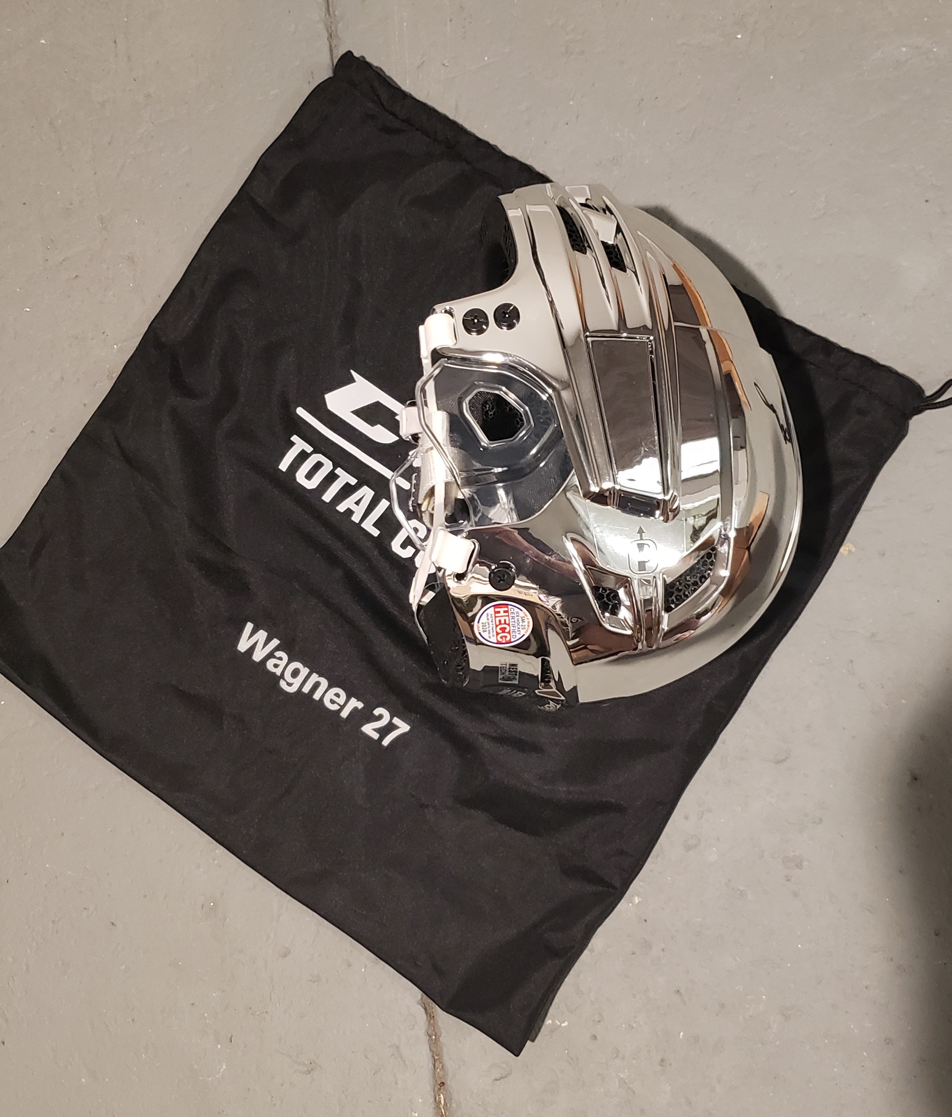 New Custom LA Kings Small CCM Super Tacks X Chrome Helmet Pro Stock SidelineSwap