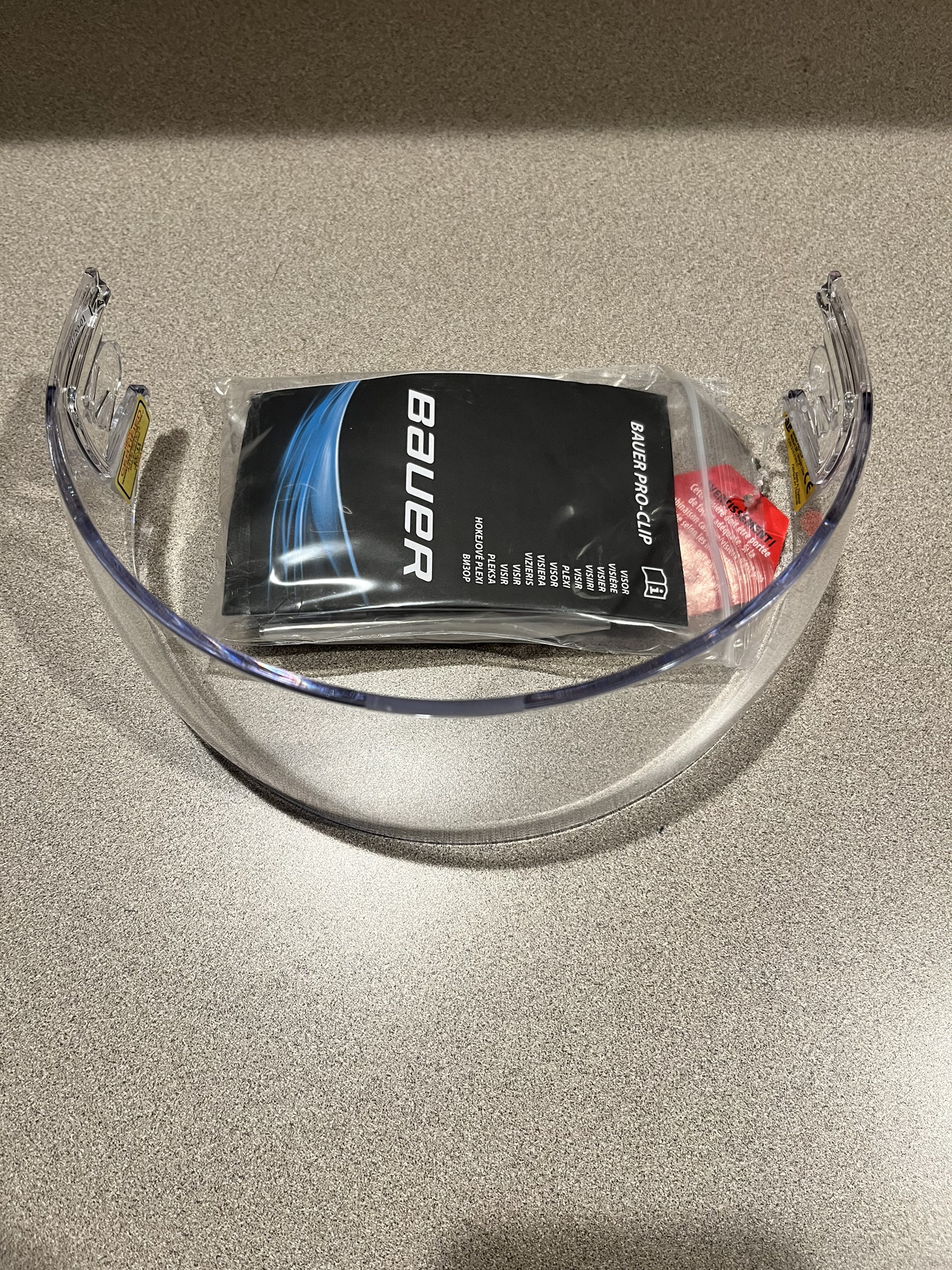 New Bauer Straight Certified Visor HDO Pro Clip SidelineSwap