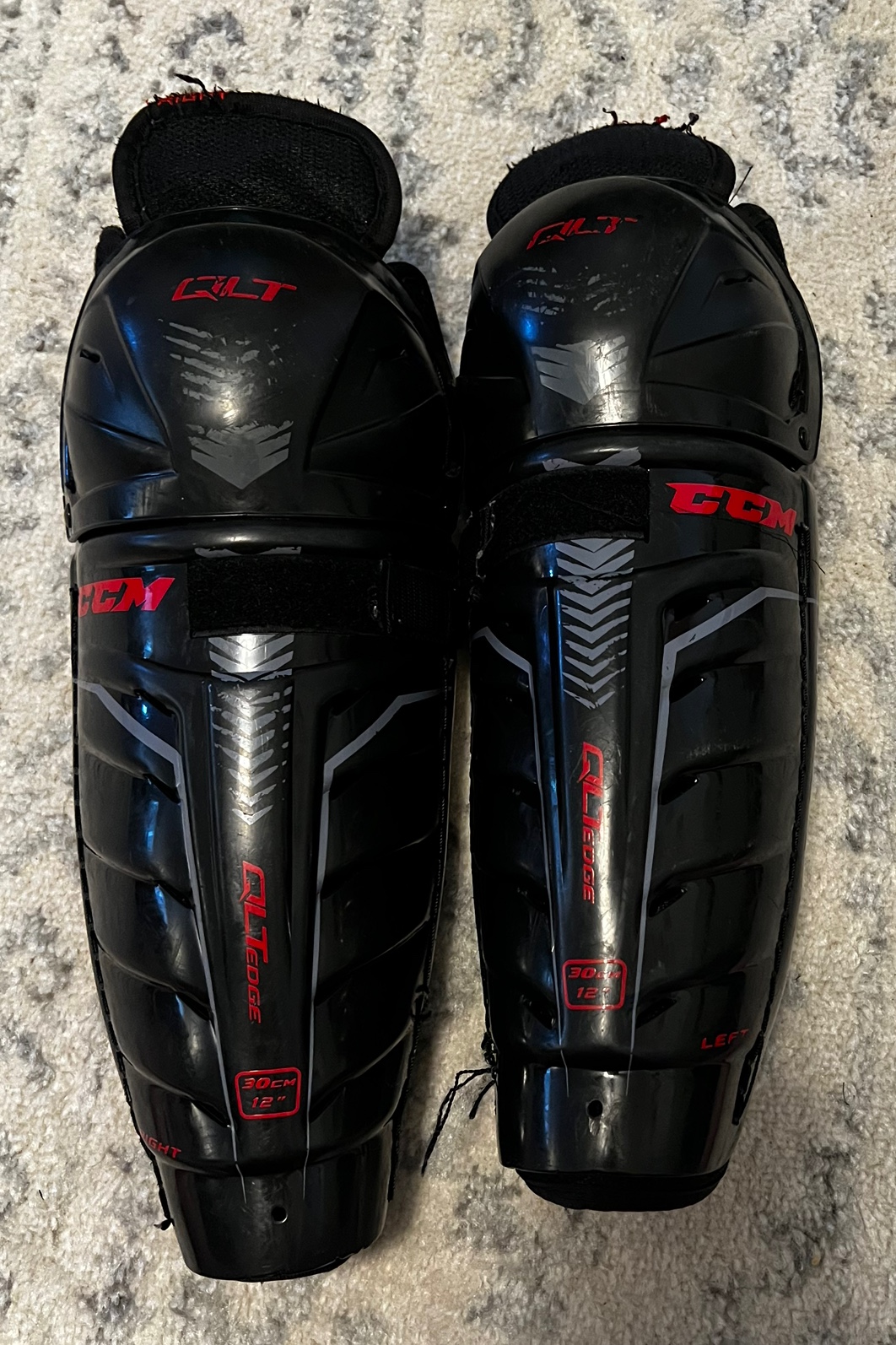 Used CCM QLT Edge Shin Pads SidelineSwap