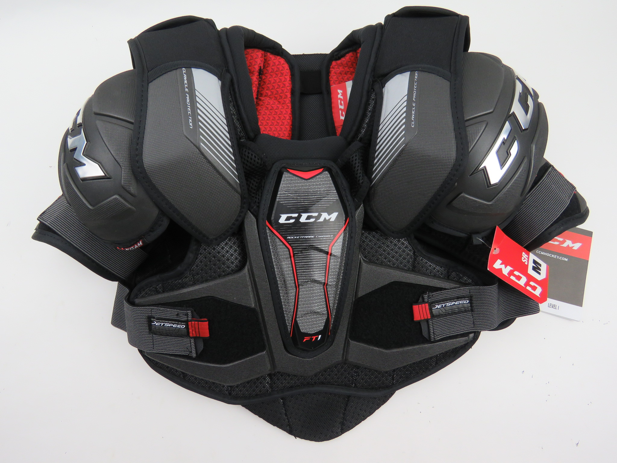 CCM JetSpeed FT1 NHL Pro Stock Hockey Player Shoulder Pads Senior Size Medium SidelineSwap