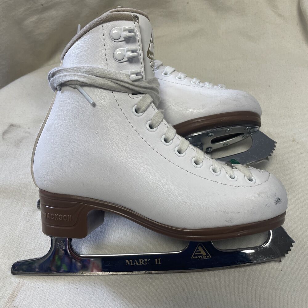 Junior Youth Girls Size 13 JACKSON ULTIMA EXCEL FIGURE ICE SKATES