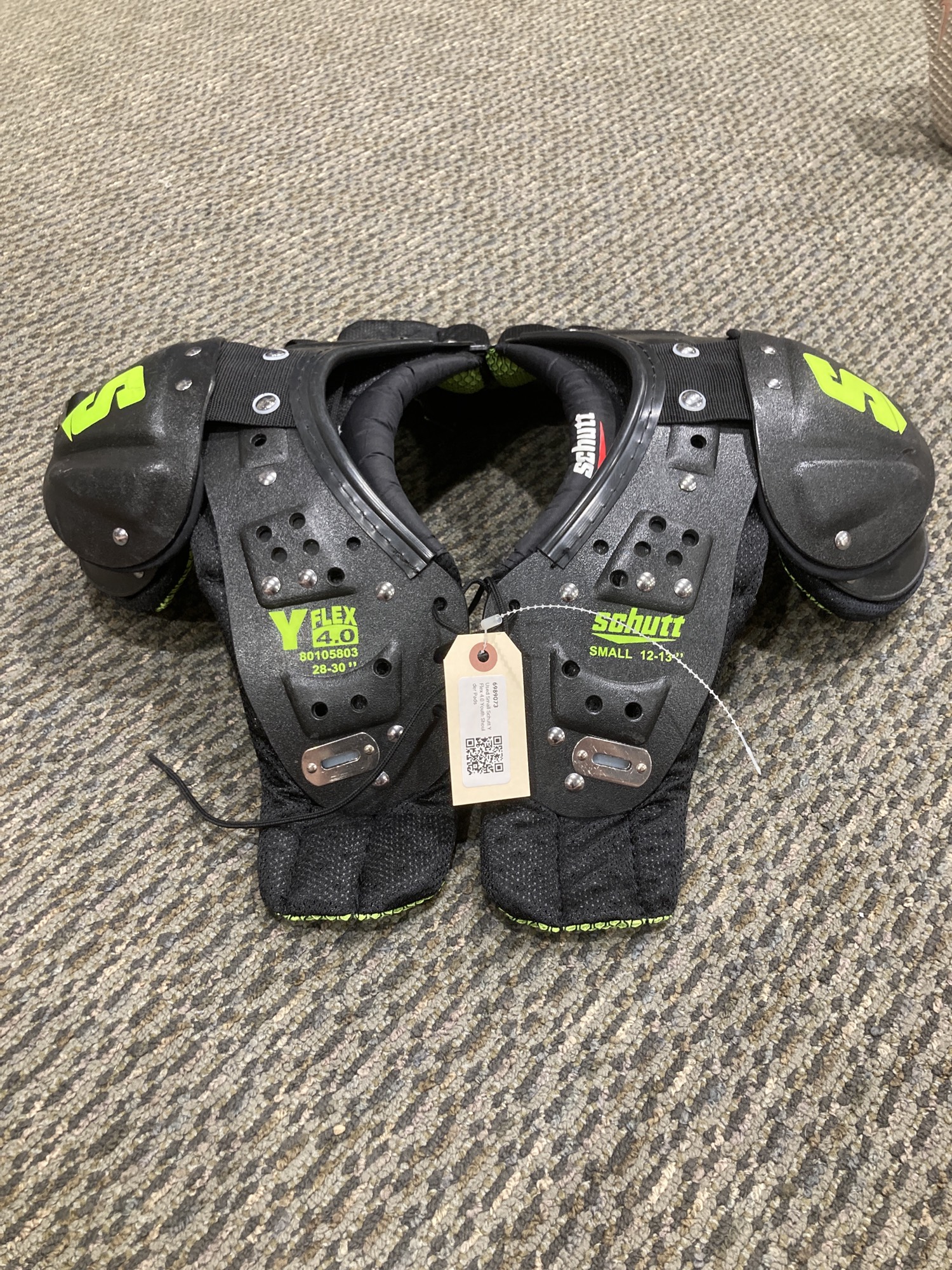 Used Small Schutt Y Flex 4.0 Youth Shoulder Pads SidelineSwap