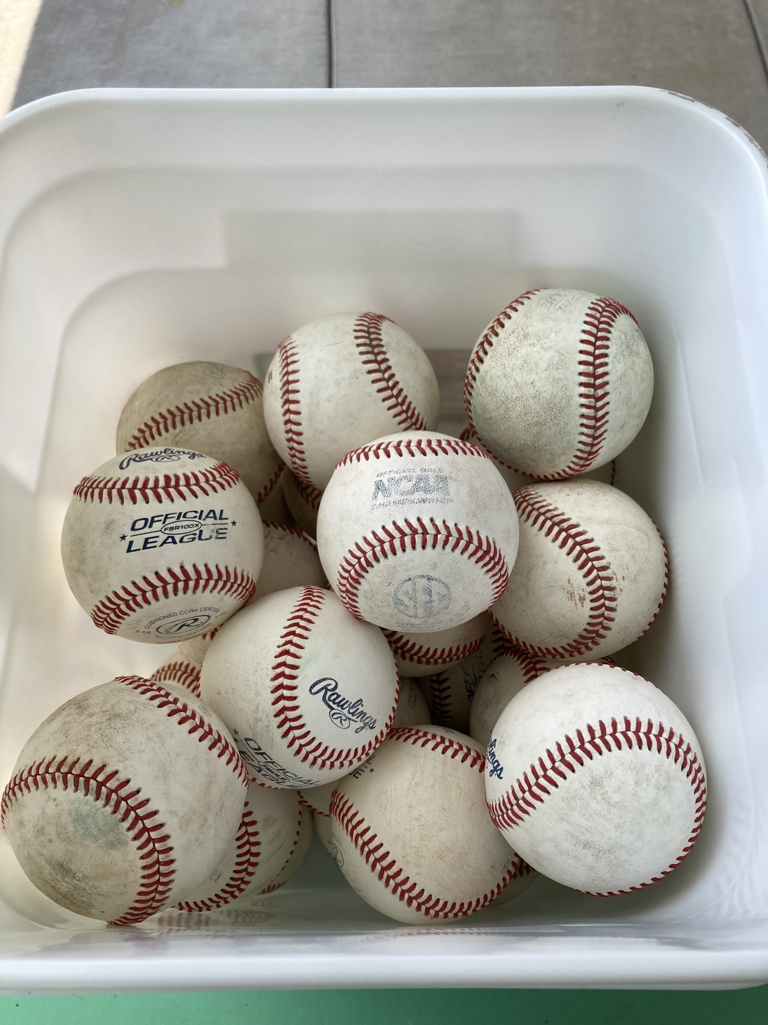 NCAA 30 pack bucket of Baseballs SidelineSwap