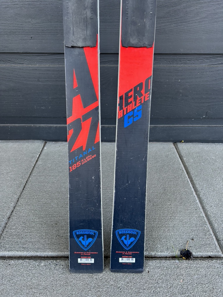 Used Rossignol 185 cm Racing Hero Athlete GS Skis Without