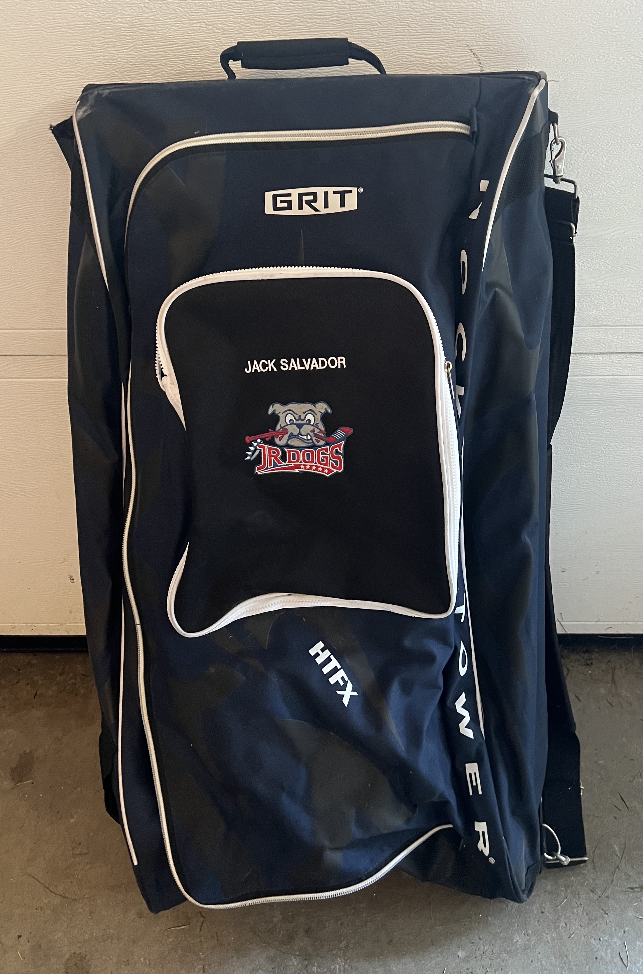 Used GRIT wheeled hockey bag Navy Blue SidelineSwap