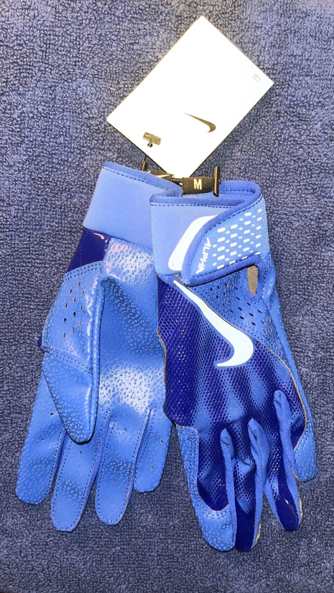 Nike Alpha Royal Blue batting gloves youth Medium SidelineSwap