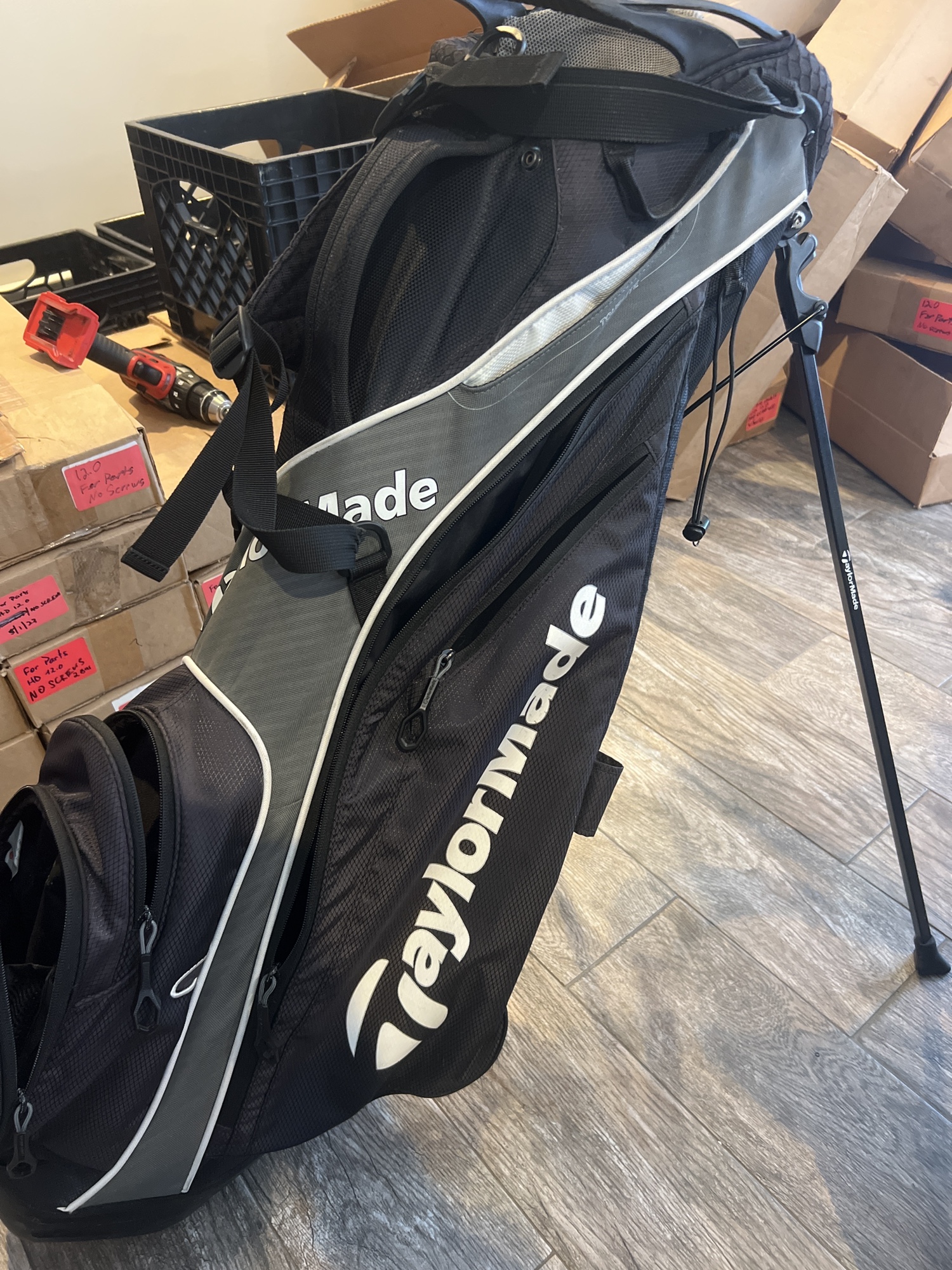 TaylorMade TM20 Second Hand Cart Bag Navy/Red/White