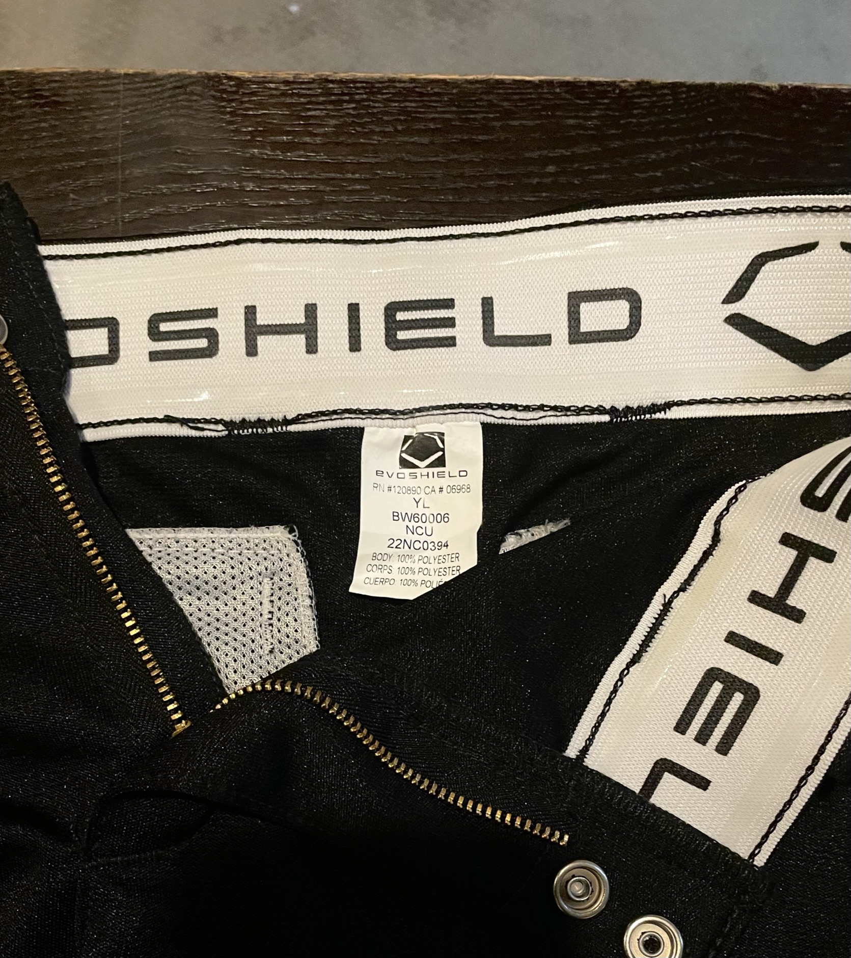EvoShield Throwback Knicker Uniform Pants [Black] Youth L [New W/O tags] SidelineSwap