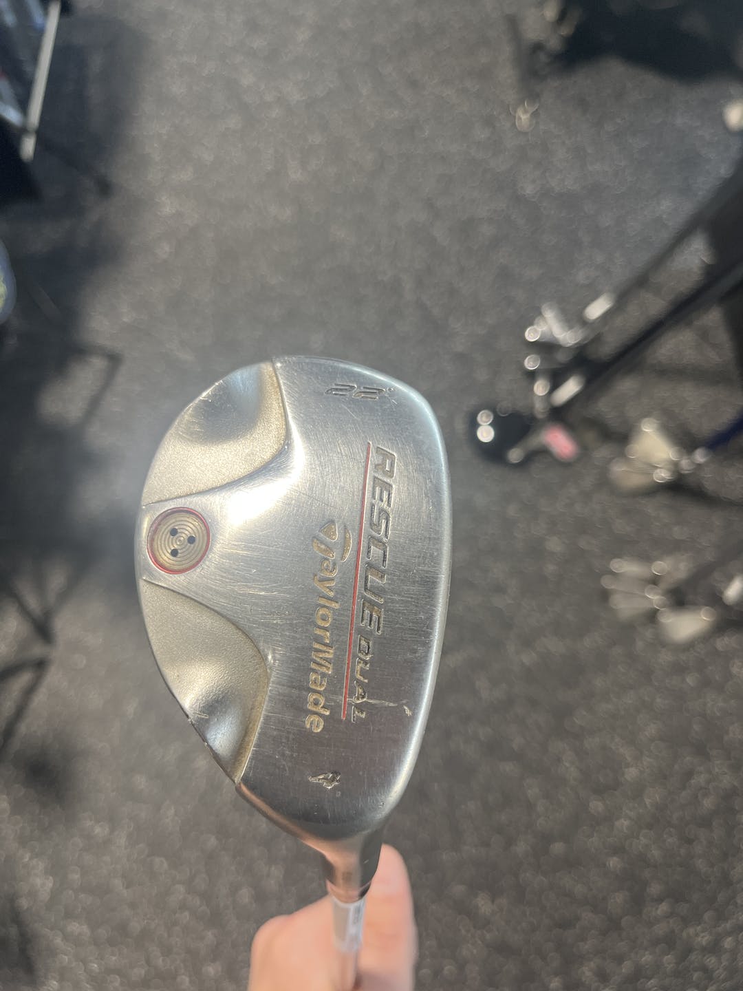 Used Taylormade Rescure Dual 4 Hybrid Regular Flex Steel Shaft Hybrid