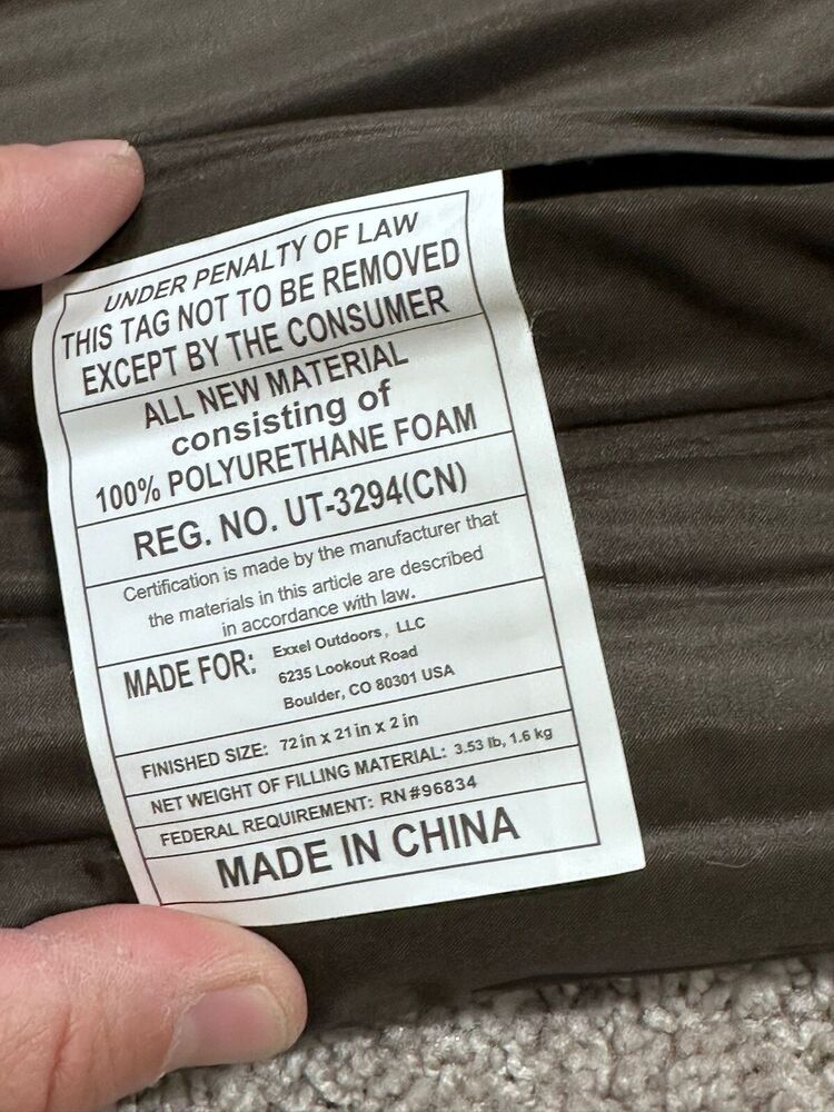 900 Kelty Inflatable Air Mattress 72" x 21" Camping Sleeping Pad