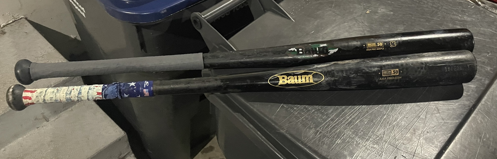 Pair Of Baum Bats 33 and 34 Inches200 EACH SidelineSwap