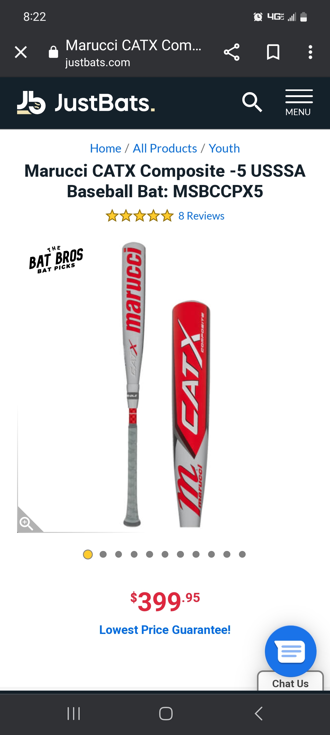 Used USSSA Certified Marucci Composite CAT X Composite Bat (5) 26 oz 31" SidelineSwap