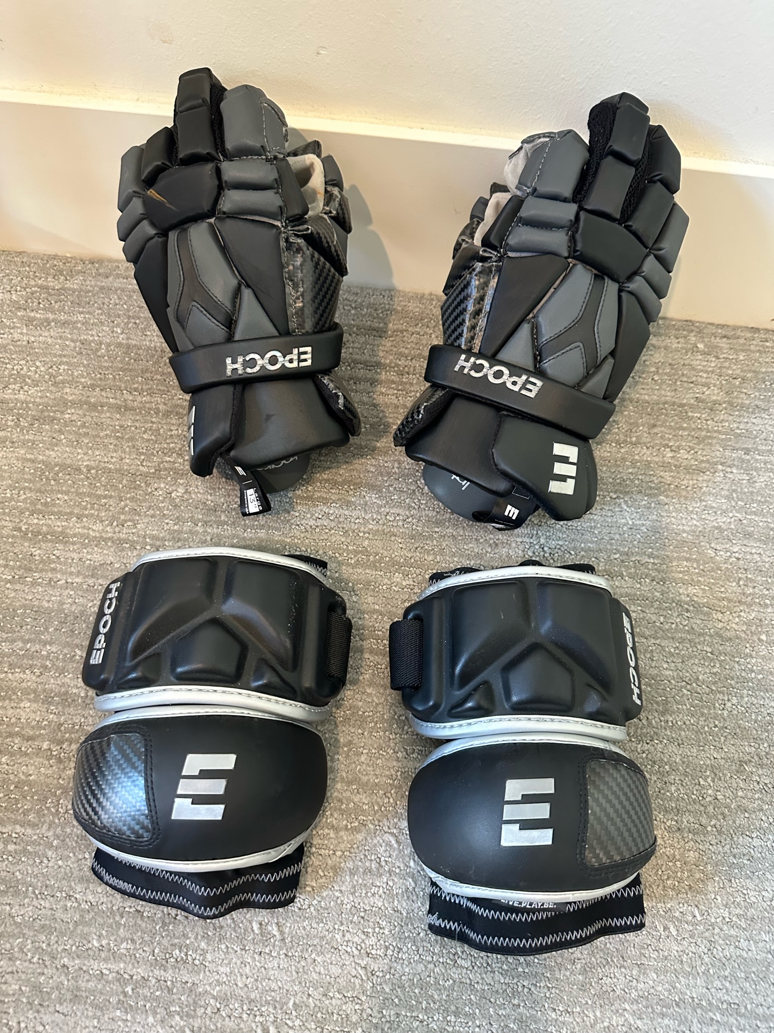 New Nations United Epoch Integra Lacrosse Gloves 13" and Elbow Pads