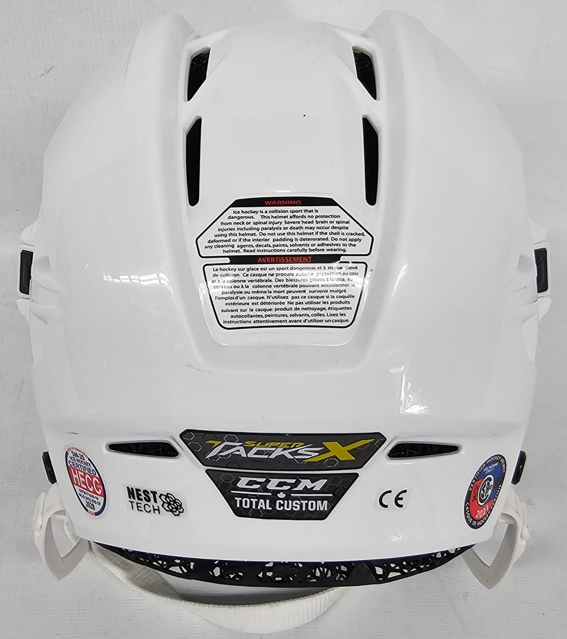 CCM SUPER TACKS X TOTAL CUSTOM PRO STOCK HOCKEY HELMET WHITE MEDIUM BRAND NEW(11206)) SidelineSwap