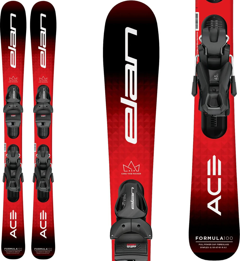 NEW 2024 ELAN kids skis 120cm ACE formula with size adjustable matching
