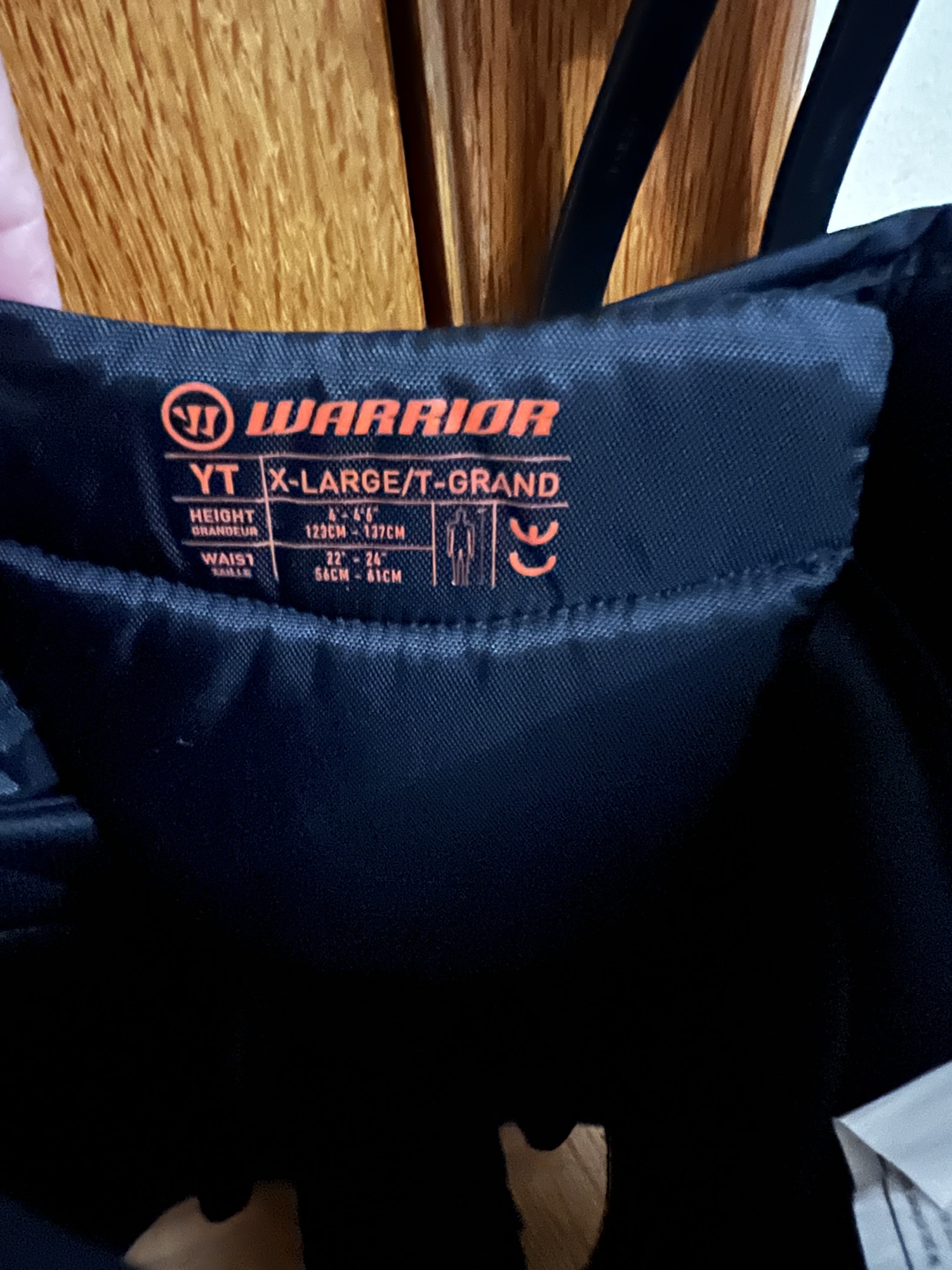 Warrior QRE youth XL hockey pants with suspenders SidelineSwap