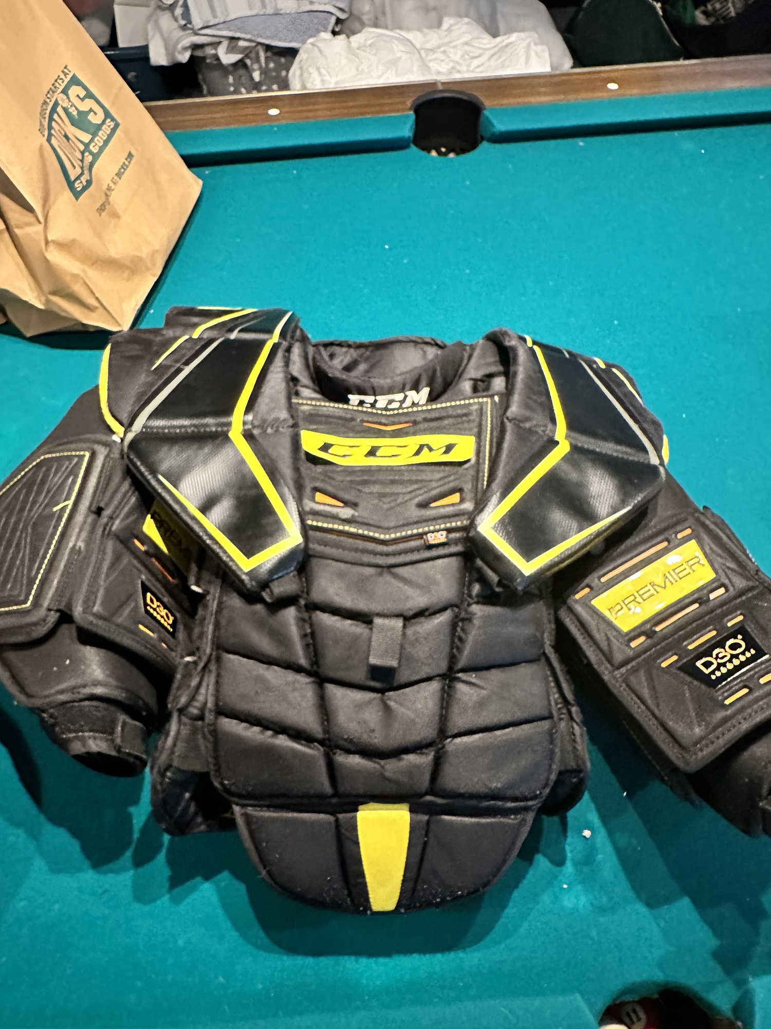 Used Medium CCM Premier Pro Goalie Chest Protector SidelineSwap
