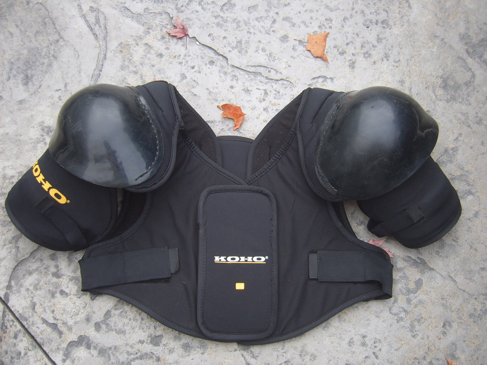 Vintage Good Condition Koho Senior Hockey Shoulder Pad and Shin Guards