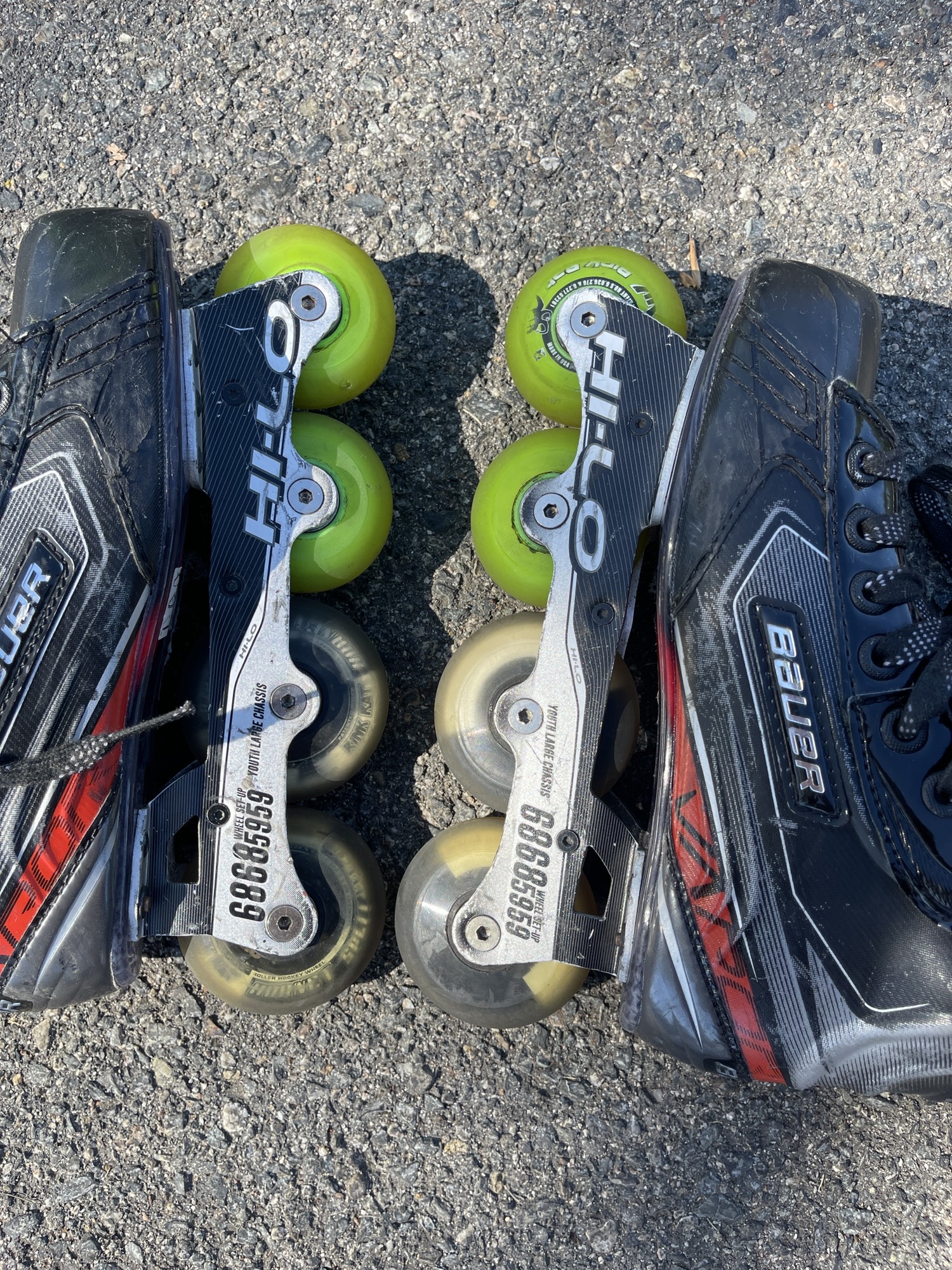 Used Bauer Vapor X2.9 Inline Skates D&R (Regular) 4.0 SidelineSwap