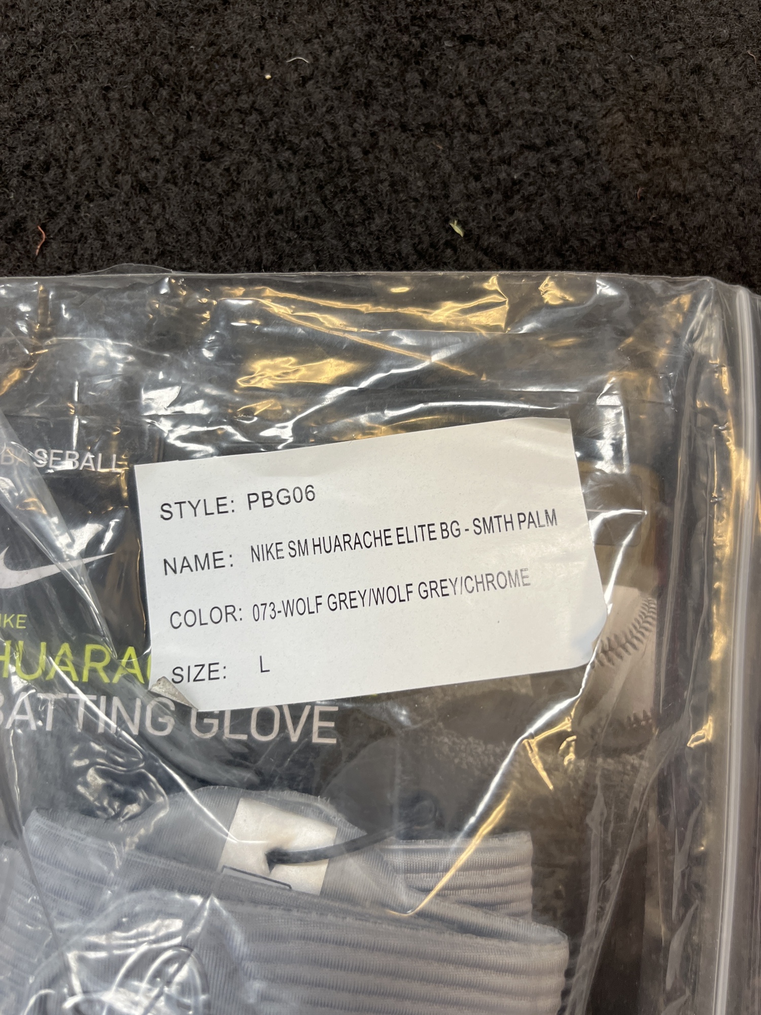 Nike Hurache elite grey batting gloves large new SidelineSwap