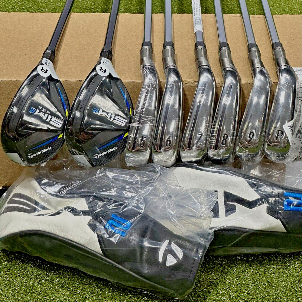 TaylorMade SIM2 MAX Combo Iron Set 3H, 4H, 5PW Steel Regular RFlex New 85267 SidelineSwap