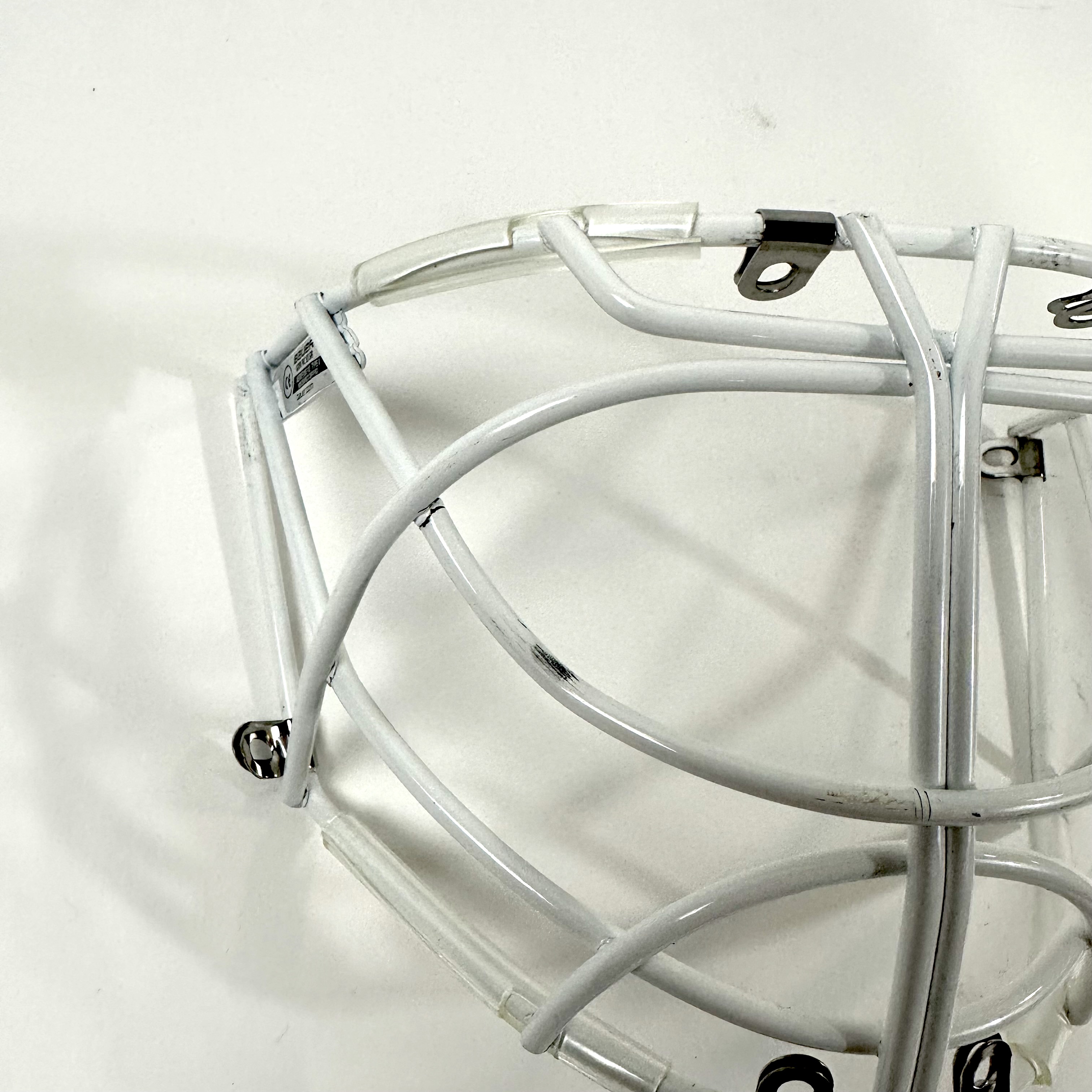 Used White Cat Eye Goalie Cage Q299 SidelineSwap