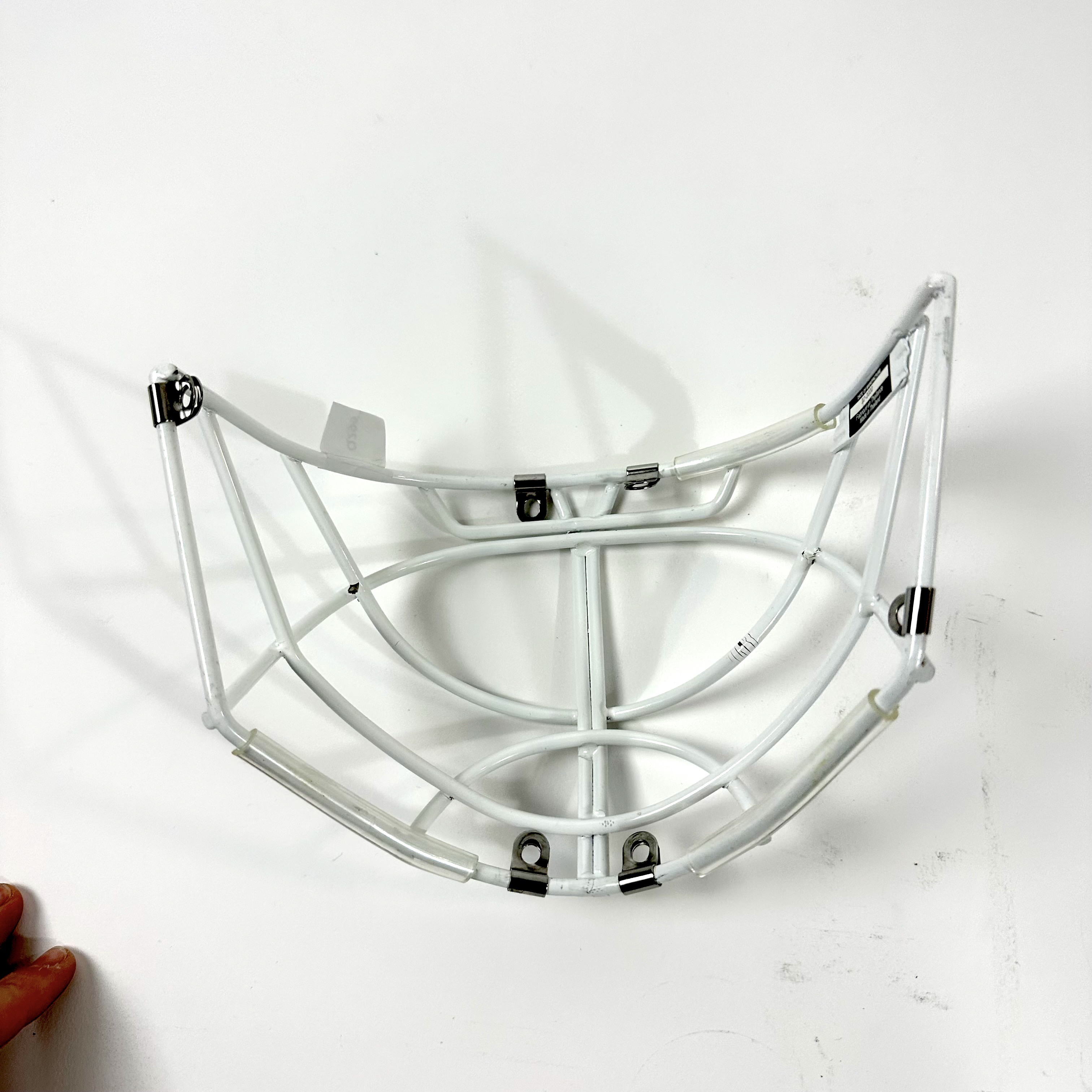Used White Cat Eye Goalie Cage Q299 SidelineSwap