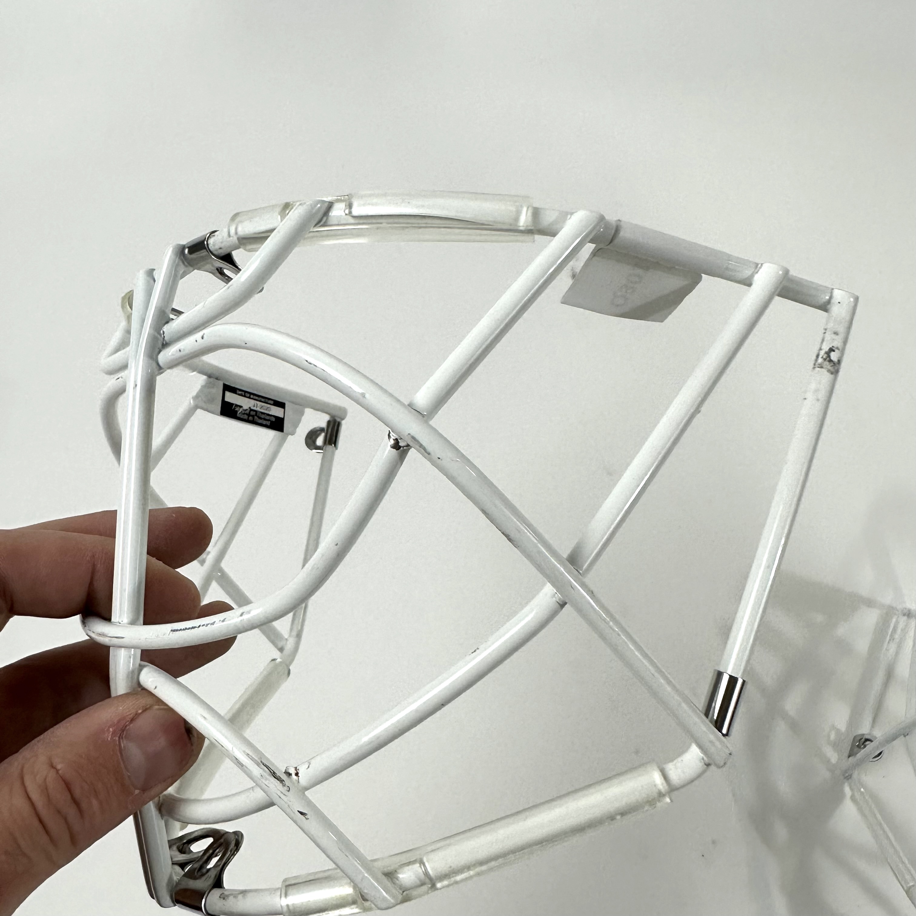 Used White Cat Eye Goalie Cage Q301 SidelineSwap