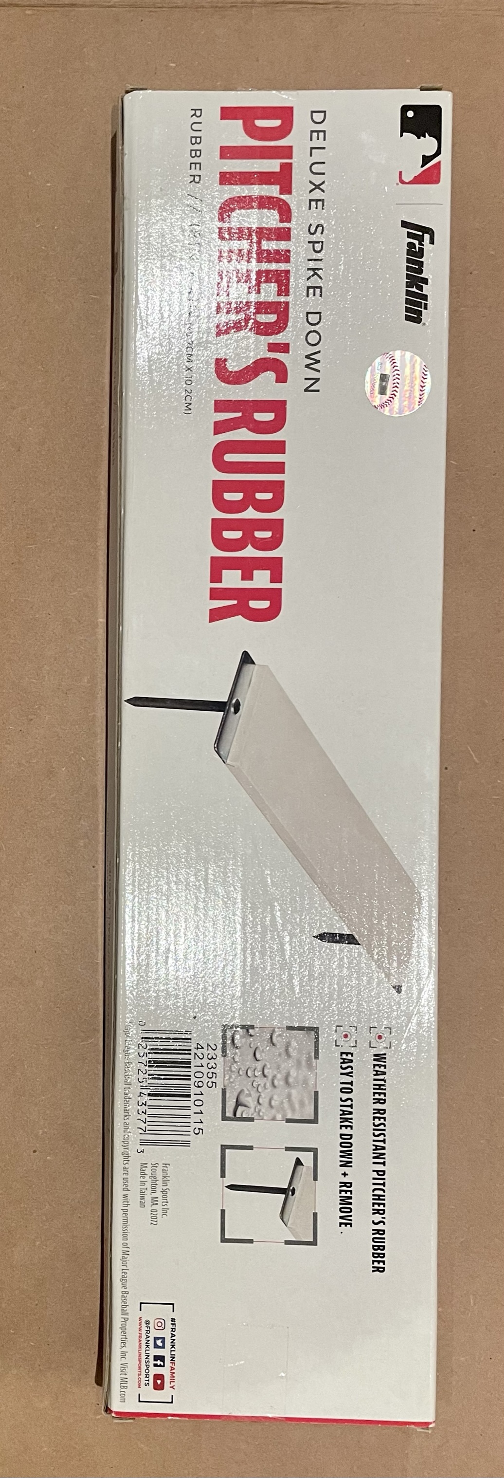 New Franklin Deluxe Spike Down Pitchers Rubber SidelineSwap