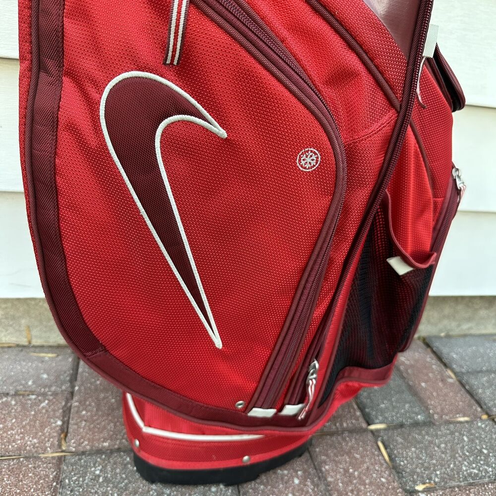 Nike Sport Performance II Golf Cart Bag 14 Way Divider Red Black White