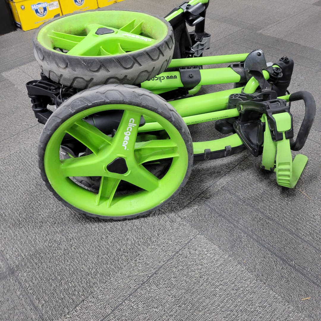 Used Clicgear 3 Wheel Fold Cart 3 Wheel Aluminum Golf Carts SidelineSwap