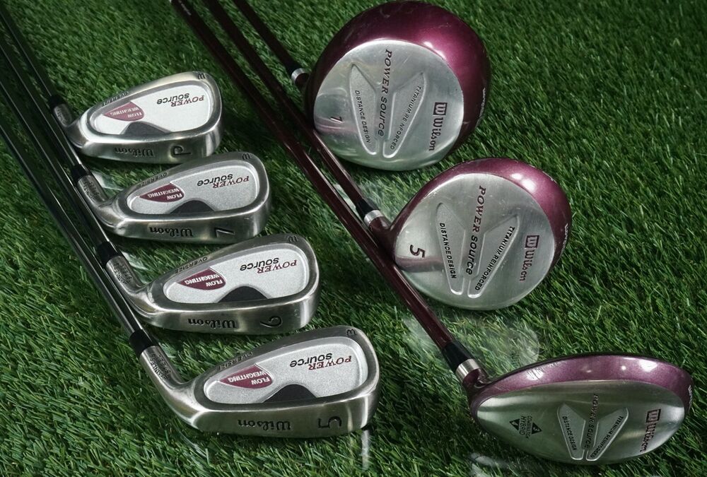 WILSON POWER SOURCE 1,5,3/4H, 57+P, WOMENS GOLF SET W/ LADIES FLEX SHAFTS SidelineSwap