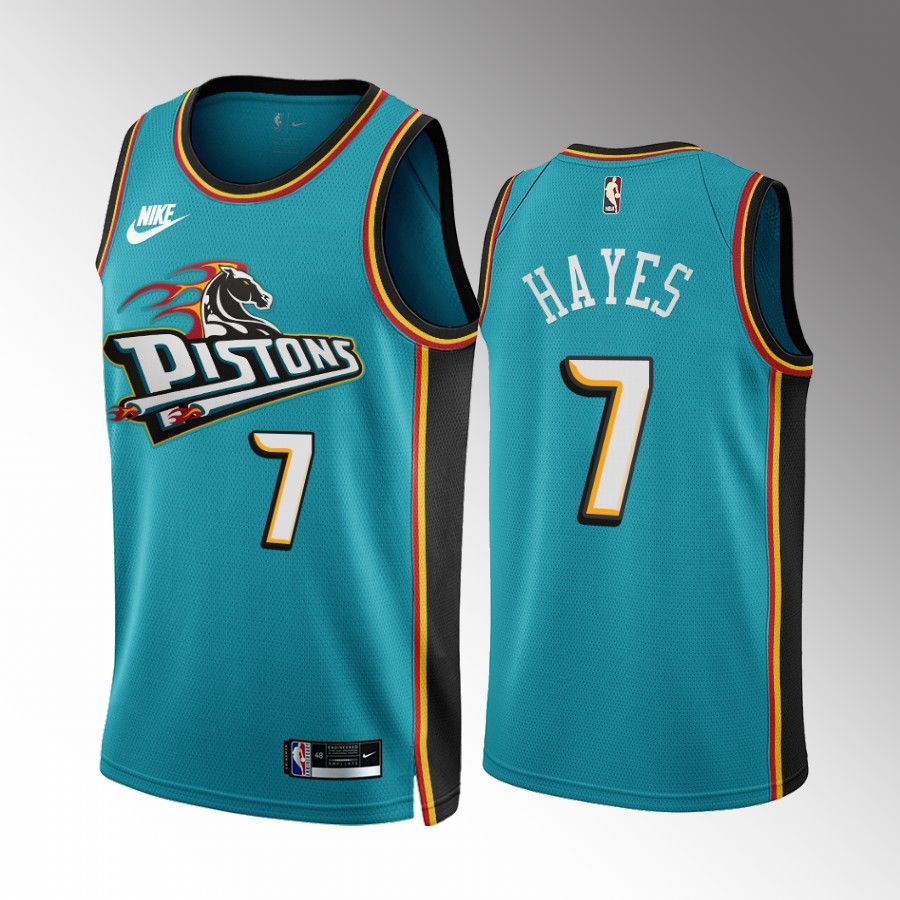 Detroit Pistons Killian Hayes 202223 Teal Jersey SidelineSwap