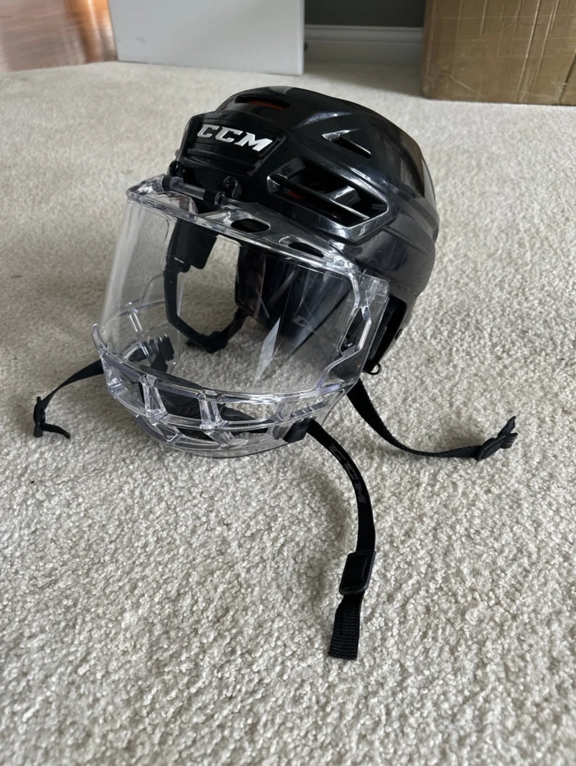 EUC Adult CCM Hockey Helmet with Full Face Shield SidelineSwap