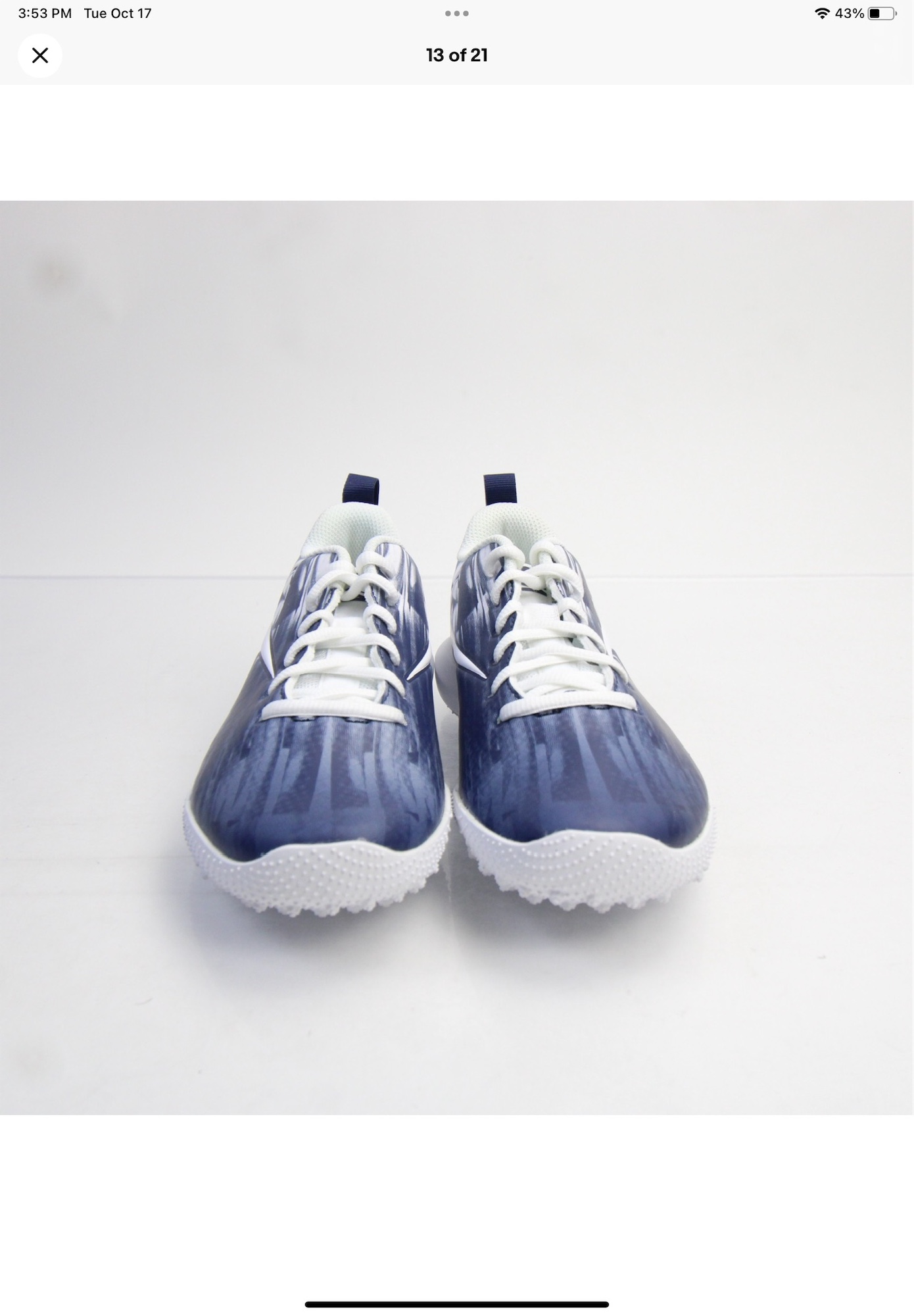 nike vapor varsity low turf white lacrosse cleats