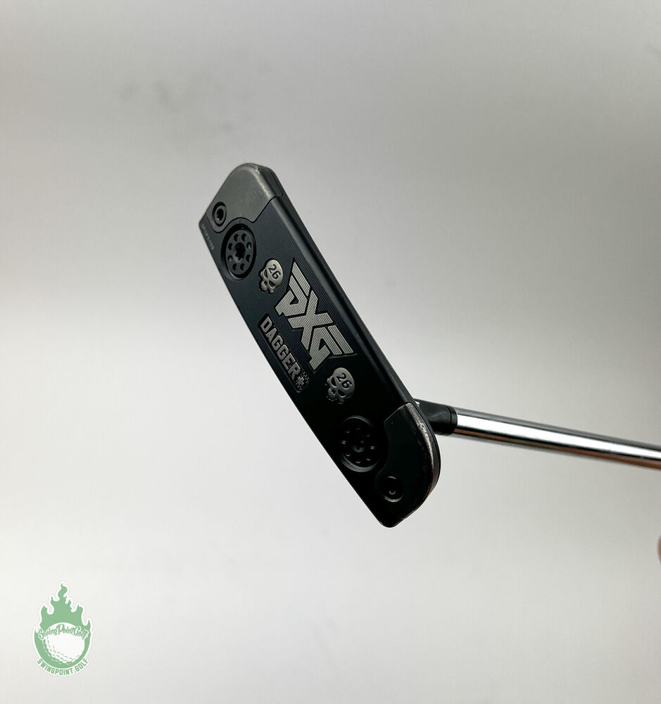 Used Left Handed PXG Battle Ready Dagger+ 35" Putter Black Steel Golf