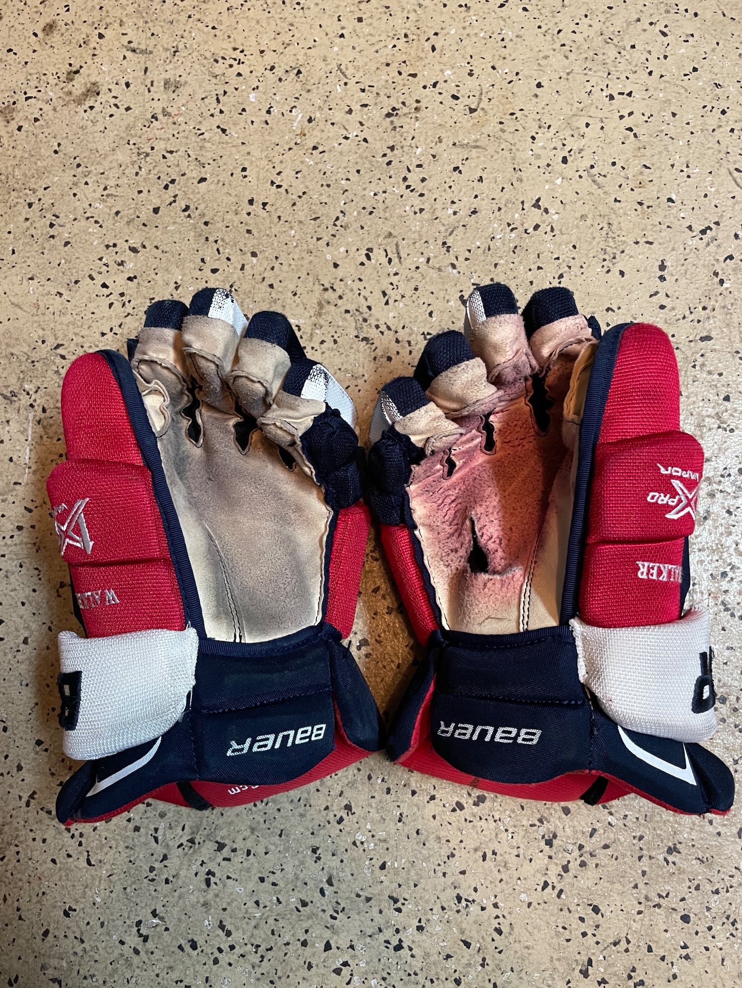 Size 14 Pro stock Bauer Vapor 1x pro hockey gloves SidelineSwap