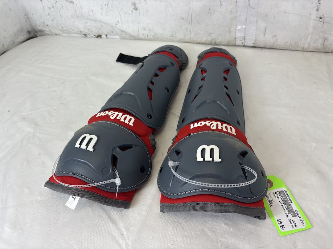 Used Wilson Tball Youth Baseball Catcher's Leg Guards Age 57